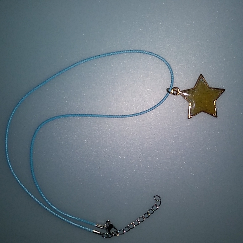New Handmade Glitter Resin Necklace